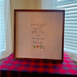 Wall Decor, “Beautiful Girl, You Can Do Amazing Things”